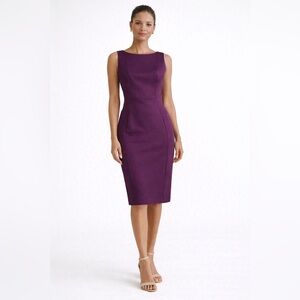 Calvin Klein Plum Sheath Dress Work Cocktail Classic